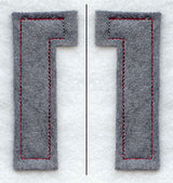 Collegiate Letter Pi (Crafty Cut Applique) (5 Inch)