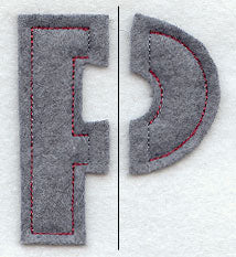 Collegiate Letter Rho (Crafty Cut Applique) (5 Inch)