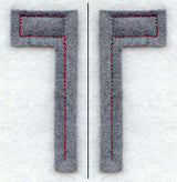 Collegiate Letter Tau (Crafty Cut Applique) (5 Inch)