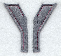 Collegiate Letter Upsilon (Crafty Cut Applique) (5 Inch)