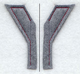 Collegiate Letter Upsilon (Crafty Cut Applique) (5 Inch)