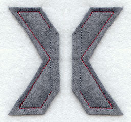 Collegiate Letter Chi (Crafty Cut Applique) (5 Inch)