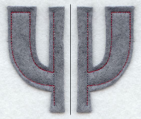 Collegiate Letter Psi (Crafty Cut Applique) (5 Inch)