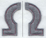 Collegiate Letter Omega (Crafty Cut Applique) (5 Inch)