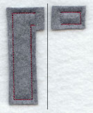 Collegiate Letter Gamma (Crafty Cut Applique) (5 Inch)