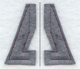 Collegiate Letter Delta (Crafty Cut Applique) (5 Inch)