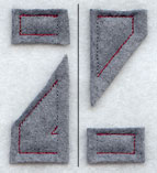 Collegiate Letter Zeta (Crafty Cut Applique) (5 Inch)