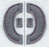 Collegiate Letter Theta (Crafty Cut Applique) (5 Inch)