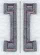 Collegiate Letter Iota (Crafty Cut Applique) (5 Inch)