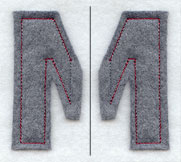 Collegiate Letter Mu (Crafty Cut Applique) (5 Inch)