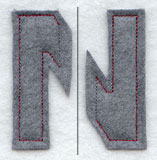 Collegiate Letter Nu (Crafty Cut Applique) (5 Inch)
