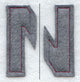 Collegiate Letter Nu (Crafty Cut Applique) (5 Inch)