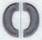 Collegiate Letter Omicron (Crafty Cut Applique) (5 Inch)