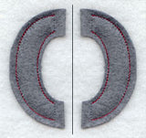 Collegiate Letter Omicron (Crafty Cut Applique) (5 Inch)