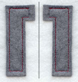 Collegiate Letter Pi (Crafty Cut Applique) (5 Inch)