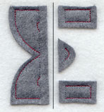 Collegiate Letter Sigma (Crafty Cut Applique) (5 Inch)