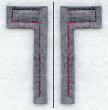 Collegiate Letter Tau (Crafty Cut Applique) (5 Inch)