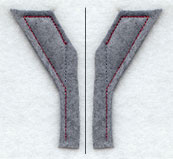 Collegiate Letter Upsilon (Crafty Cut Applique) (5 Inch)