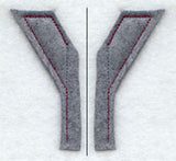 Collegiate Letter Upsilon (Crafty Cut Applique) (5 Inch)