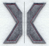 Collegiate Letter Chi (Crafty Cut Applique) (5 Inch)