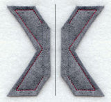 Collegiate Letter Chi (Crafty Cut Applique) (5 Inch)