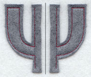 Collegiate Letter Psi (Crafty Cut Applique) (5 Inch)