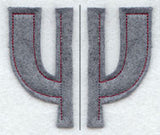 Collegiate Letter Psi (Crafty Cut Applique) (5 Inch)