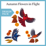 A Autumn Flowers in Flight Design Pack