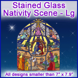 A Stained Glass Nativity Scene Design Pack