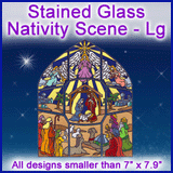 A Stained Glass Nativity Scene Design Pack