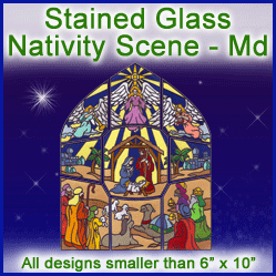 A Stained Glass Nativity Scene Design Pack