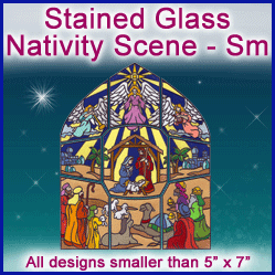 A Stained Glass Nativity Scene Design Pack