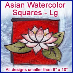 A Asian Watercolor Squares Design Pack