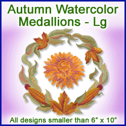 A Autumn Watercolor Medallions Design Pack