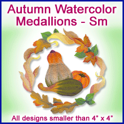 A Autumn Watercolor Medallions Design Pack