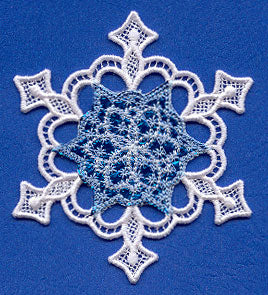 Sparkling Diamond Snowflake (Lace) (Mylar)