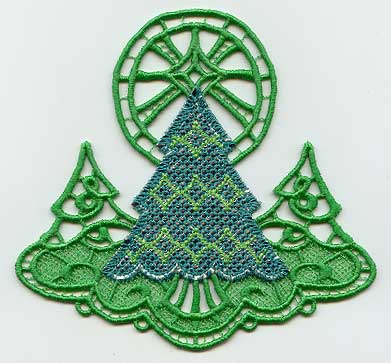 Sparkling Christmas Tree (Lace) (Mylar)