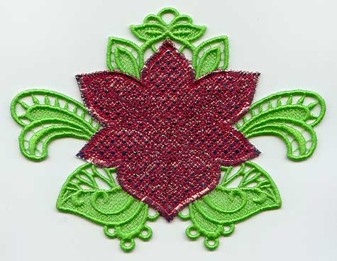 Sparkling Poinsettia (Lace) (Mylar)