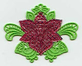 Sparkling Poinsettia (Lace) (Mylar)