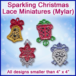A Sparkling Christmas Lace Miniatures (Mylar) Design Pack