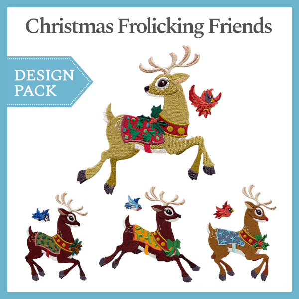 A Christmas Frolicking Friends Design Pack