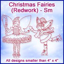 A Christmas Fairies (Redwork) Design Pack