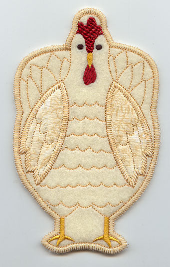 Hen Silverware Holder (In-the-Hoop)