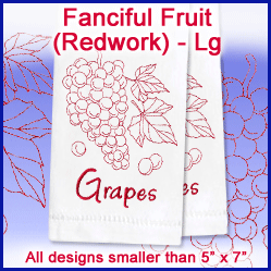 A Fanciful Fruit (Redwork) Design Pack