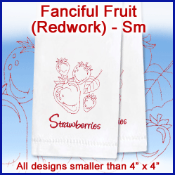 A Fanciful Fruit (Redwork) Design Pack