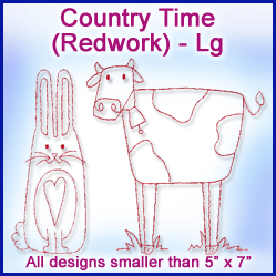 A Country Time (Redwork) Design Pack