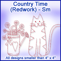 A Country Time (Redwork) Design Pack