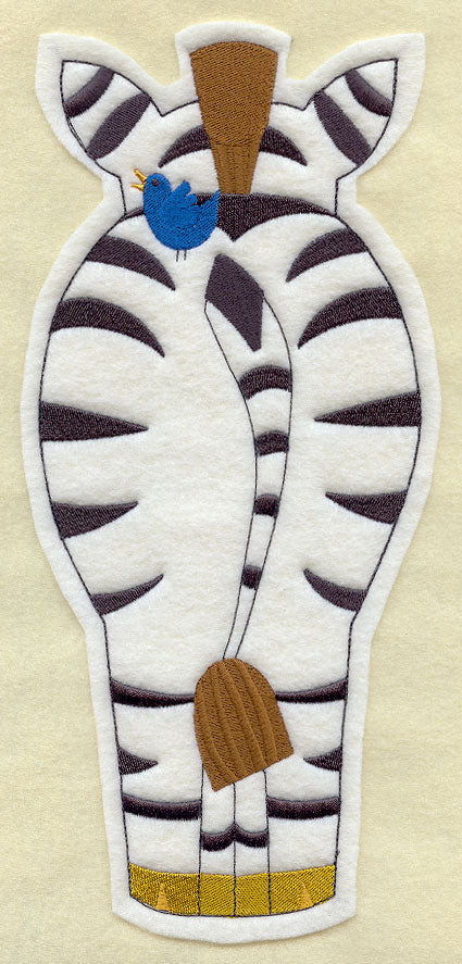 Zebra Pal - Back (Crafty Cut Applique)