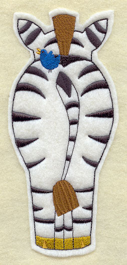 Zebra Pal - Back (Crafty Cut Applique)
