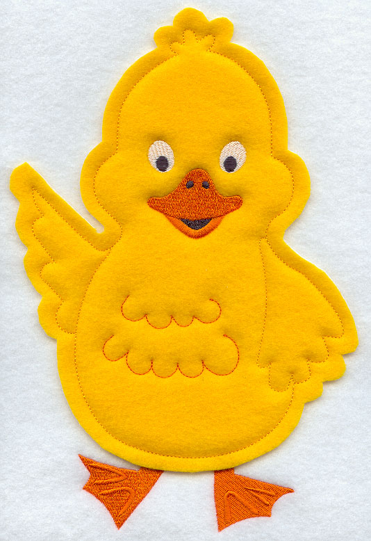 Yellow Duck - Front (Crafty Cut Applique)